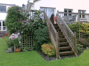 STEPS FROM DECK TO GARDEN