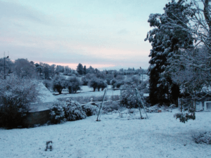 VIEW FROM DECKING IN WINTER
